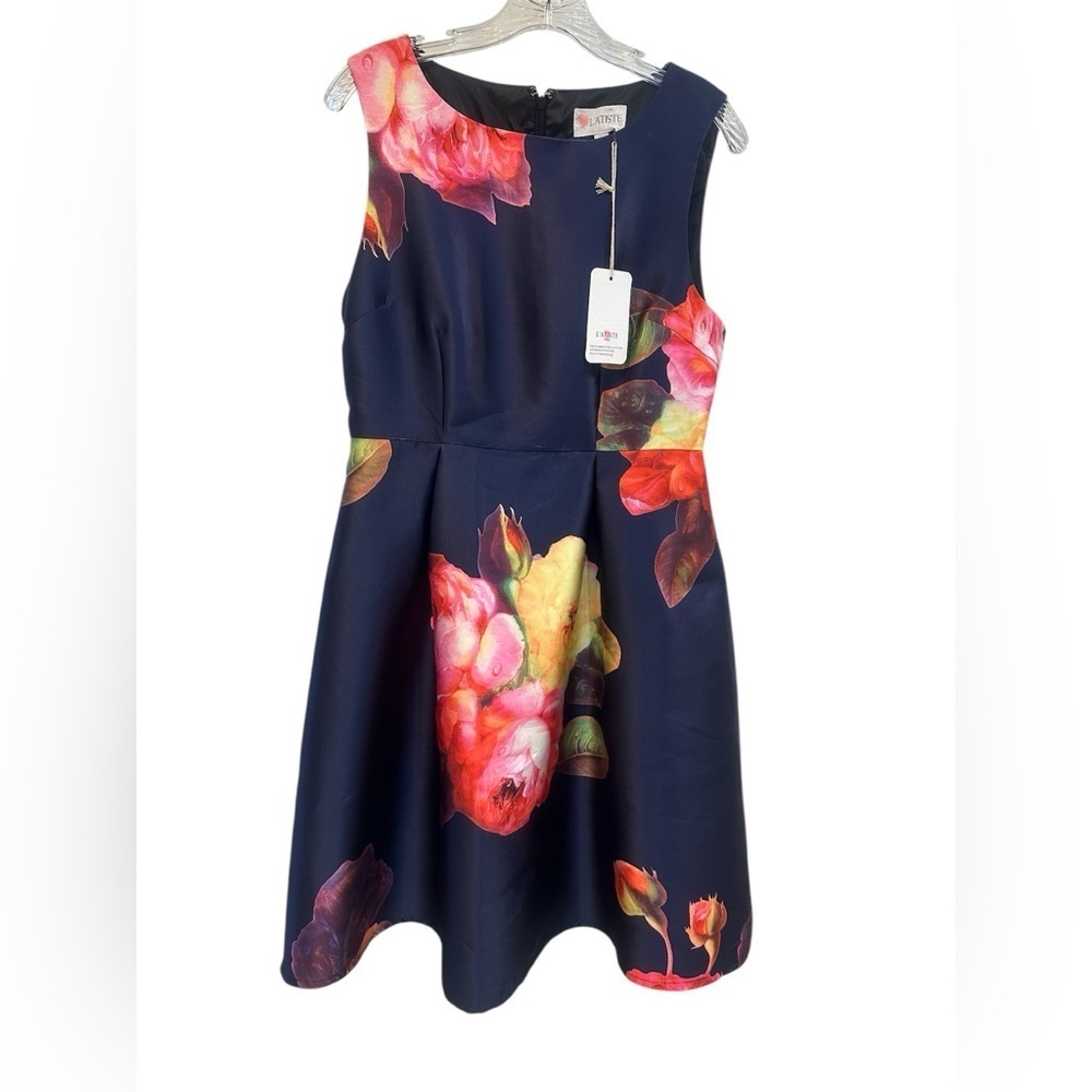 L’ATISTE Floral Sleeveless Women’s Dress Size Large NWT - Picture 3 of 15